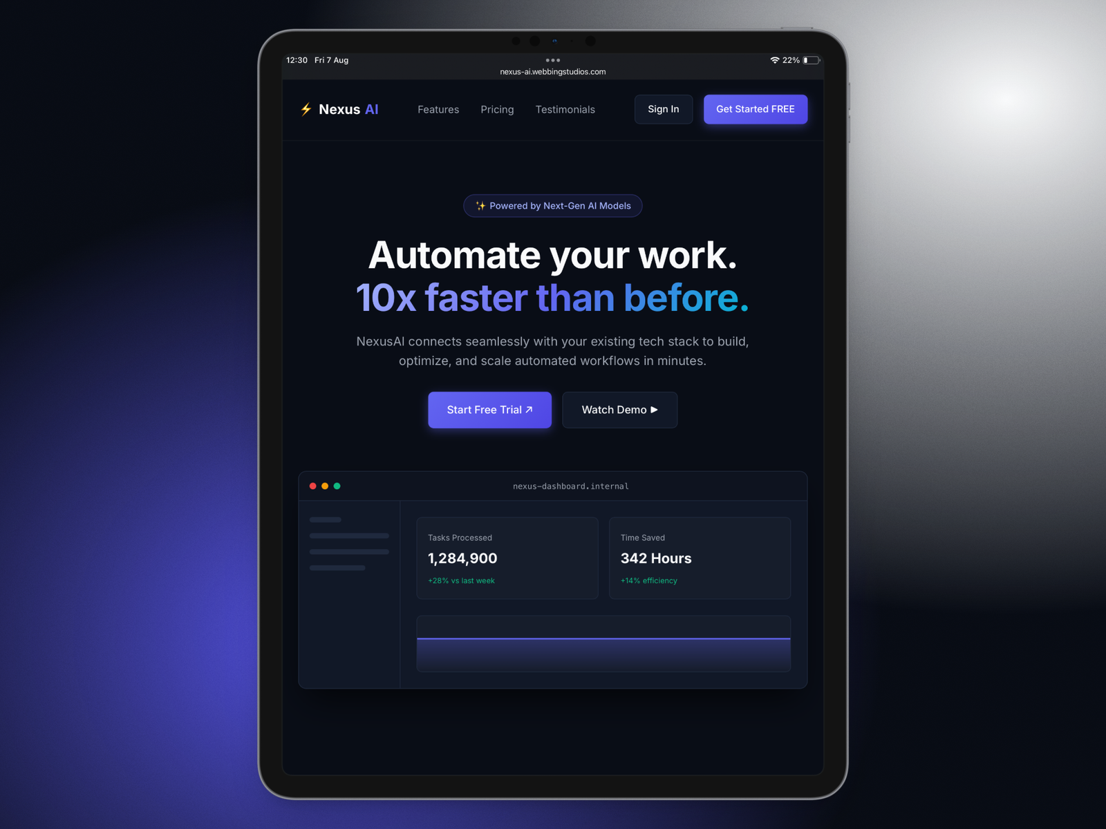 Startup Website Design by Webbing Studios
